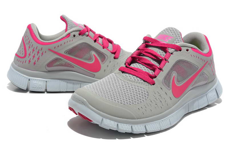 Nike Free run Womens Shoes 5.0 breathable Dark Gray Pink (1)